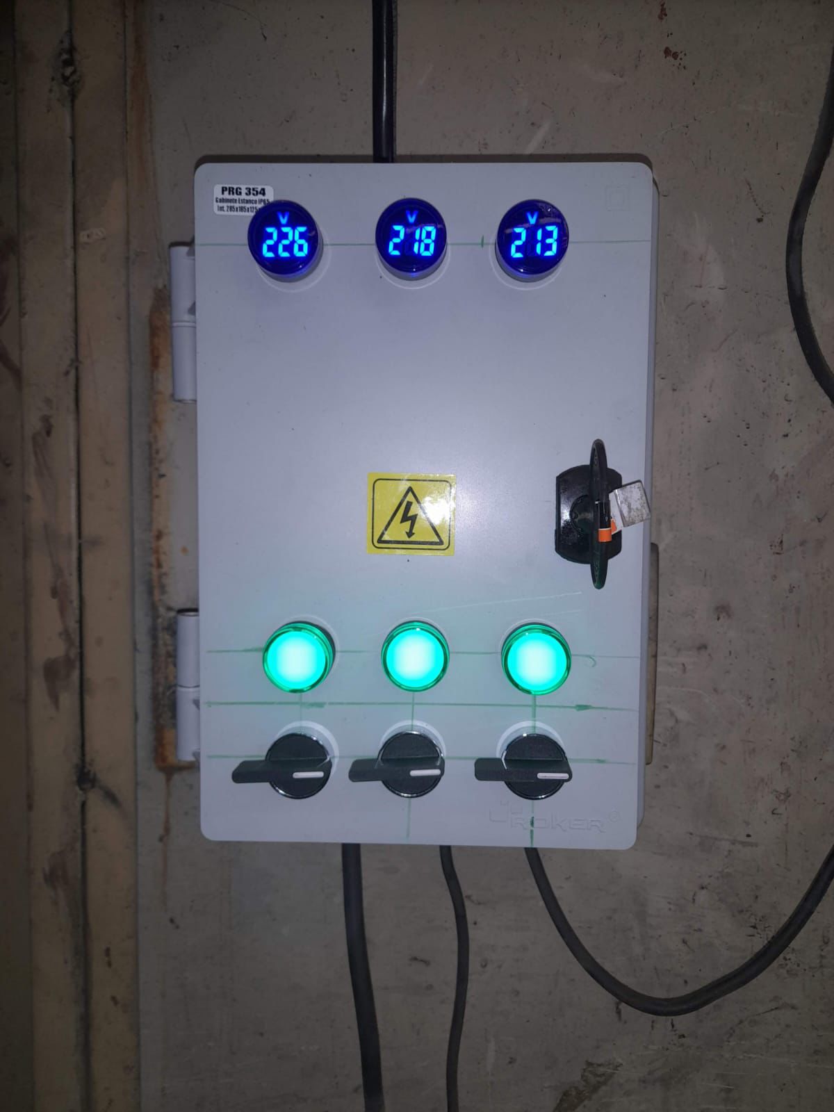 Tablero electrico marcha y parada